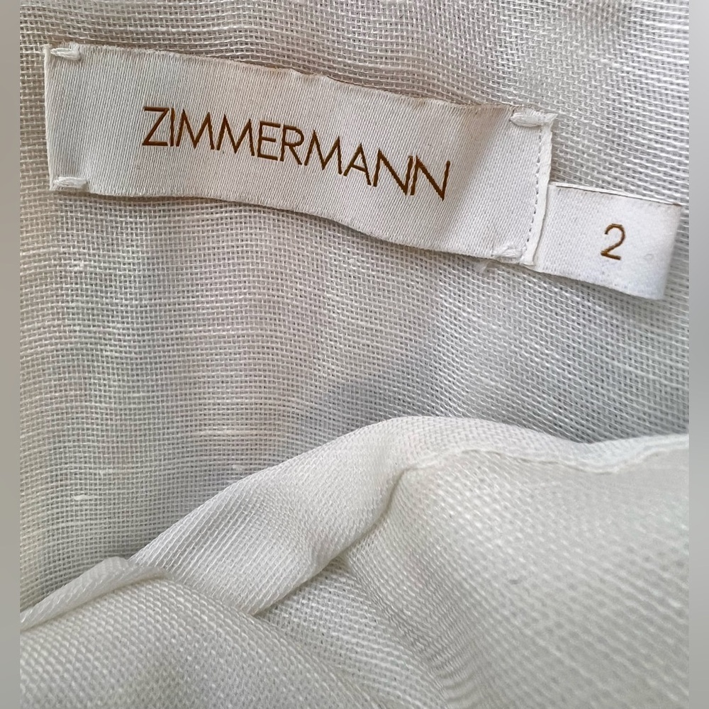 Zimmermann The High Tide Mesh Embroidered Mini Dress Size 2 /Medium - Picture 10 of 12